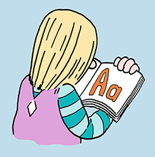 Kid reading image