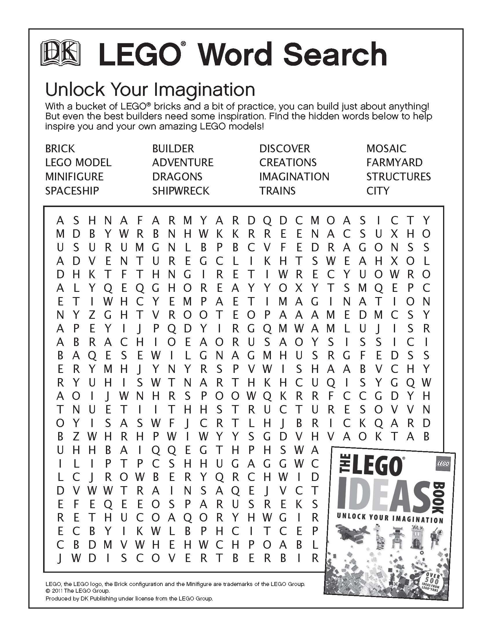 Lego Word Search Printable Printable Word Searches