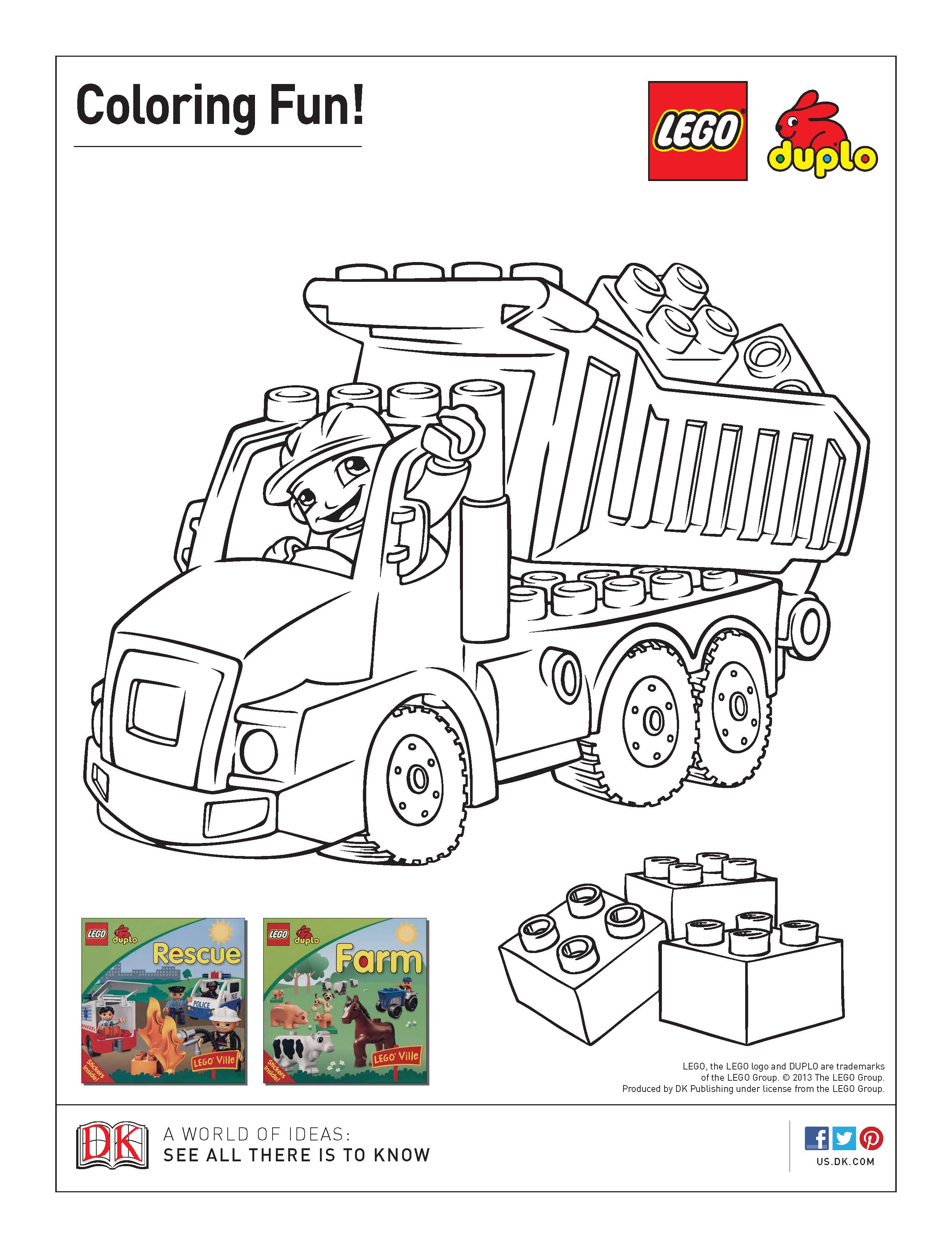 lego construction coloring pages