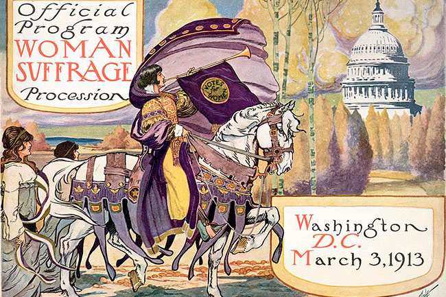 women's suffrage procession