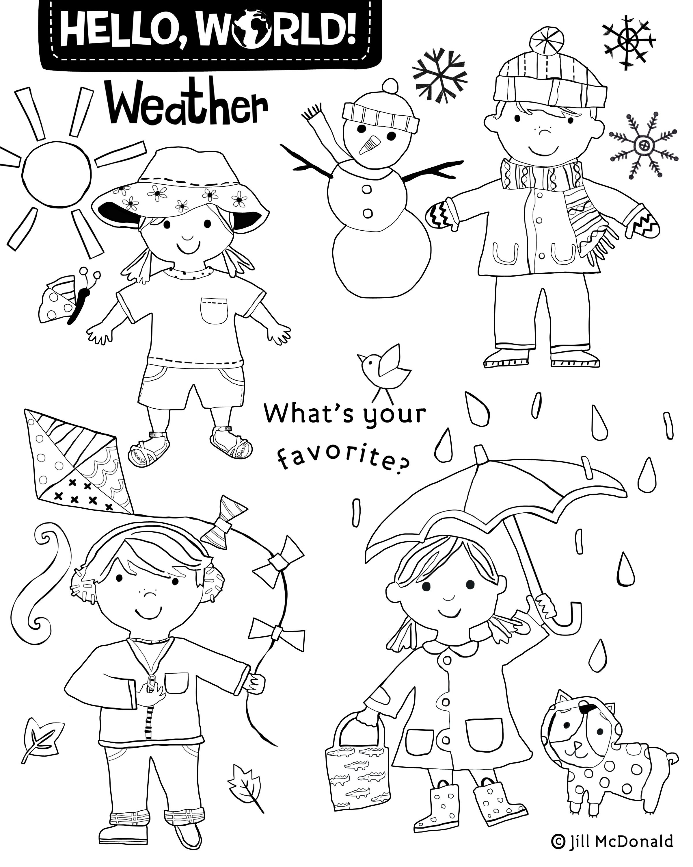 Printable Weather Coloring Pages Printable World Holiday